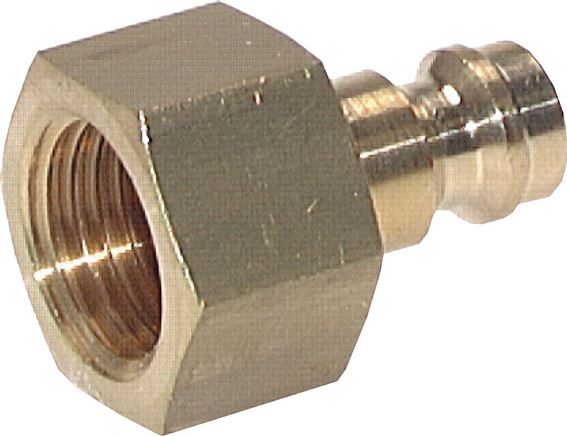 Exemplary representation: Coupling plug with female thread, brass