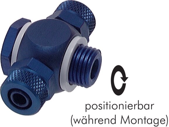 Exemplary representation: CK-T hose fitting (banjo bolt) with cylindrical thread, aluminium